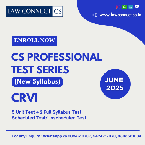 CS PROFESSIONAL TEST SERIES - CORPORATE RESTRUCTURING, VALUATION & INSOLVENCY