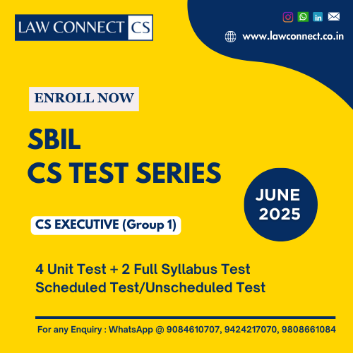CS EXECUTIVE TEST SERIES - SBIL (GROUP 1)