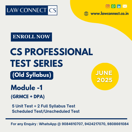 CS PROFESSIONAL TEST SERIES (OLD SYLLABUS) - MODULE 1 (JUNE 2025)